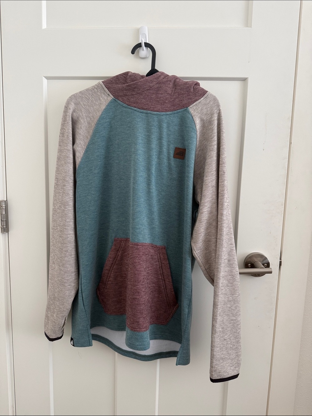 Belong Designs - Heather Teal and Mauve Pullover Hoodie